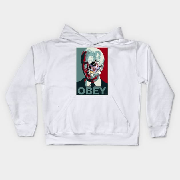 Obey Biden Kids Hoodie by Bobby Zeik Art